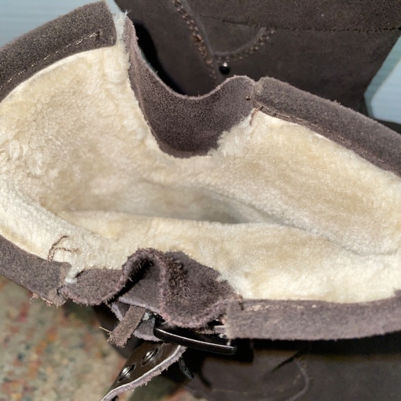 Marc Fisher Womens Fearra Brown Leather/suede Boots SZ 7.5 M - Picture 5 of 6